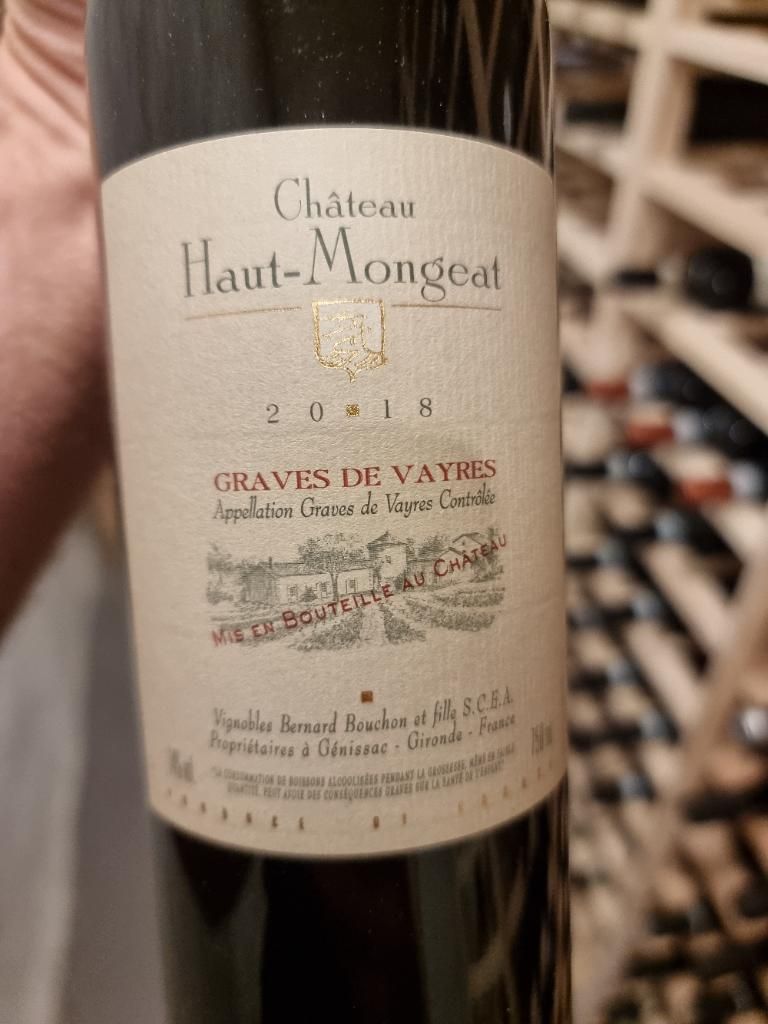 2019 Château Haut Mongeat Graves de Vayres France Bordeaux Entre