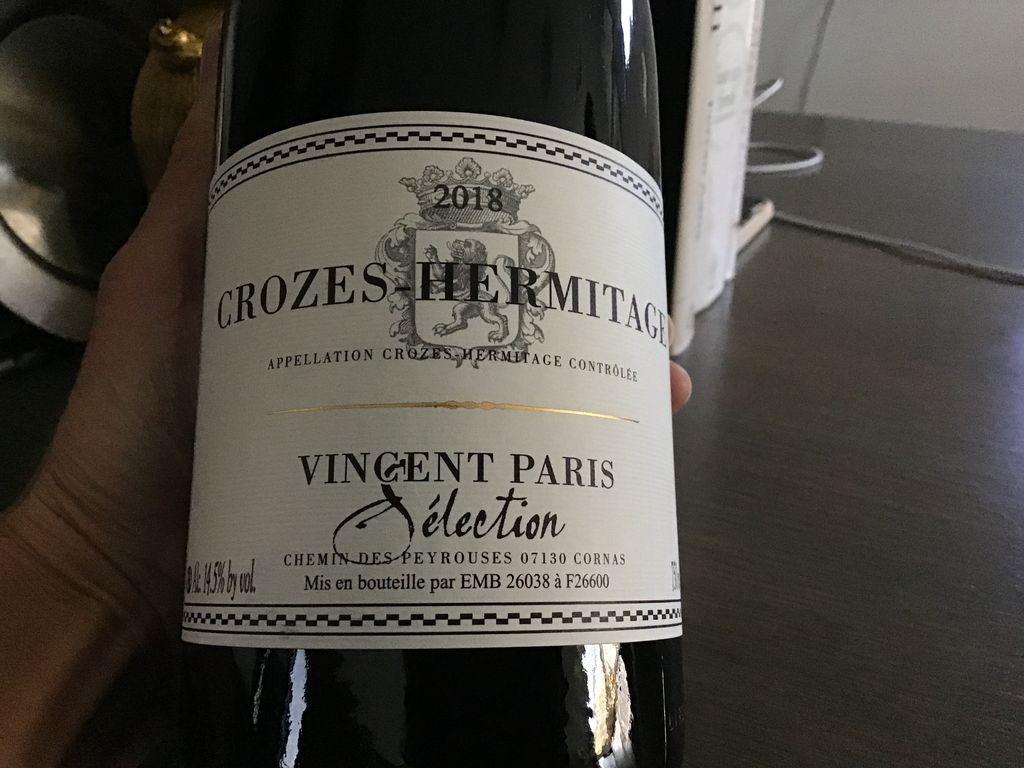 Community Tasting Notes 2018 Domaine Vincent Paris Crozes Hermitage