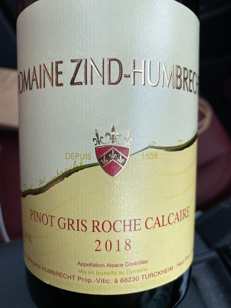 Zind Humbrecht Pinot Gris Roche Calcaire France Alsace