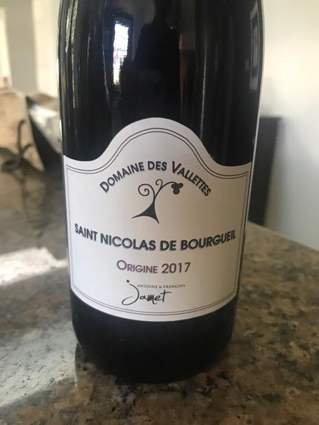 2018 Antoine Francois Jamet Saint Nicolas De Bourgueil Origine