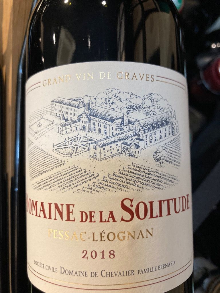 2018 Domaine de la Solitude France Bordeaux Graves Pessac Léognan