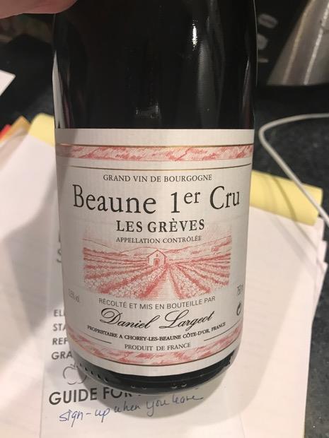 2011 Daniel Largeot Beaune 1er Cru Grèves France Burgundy Côte de