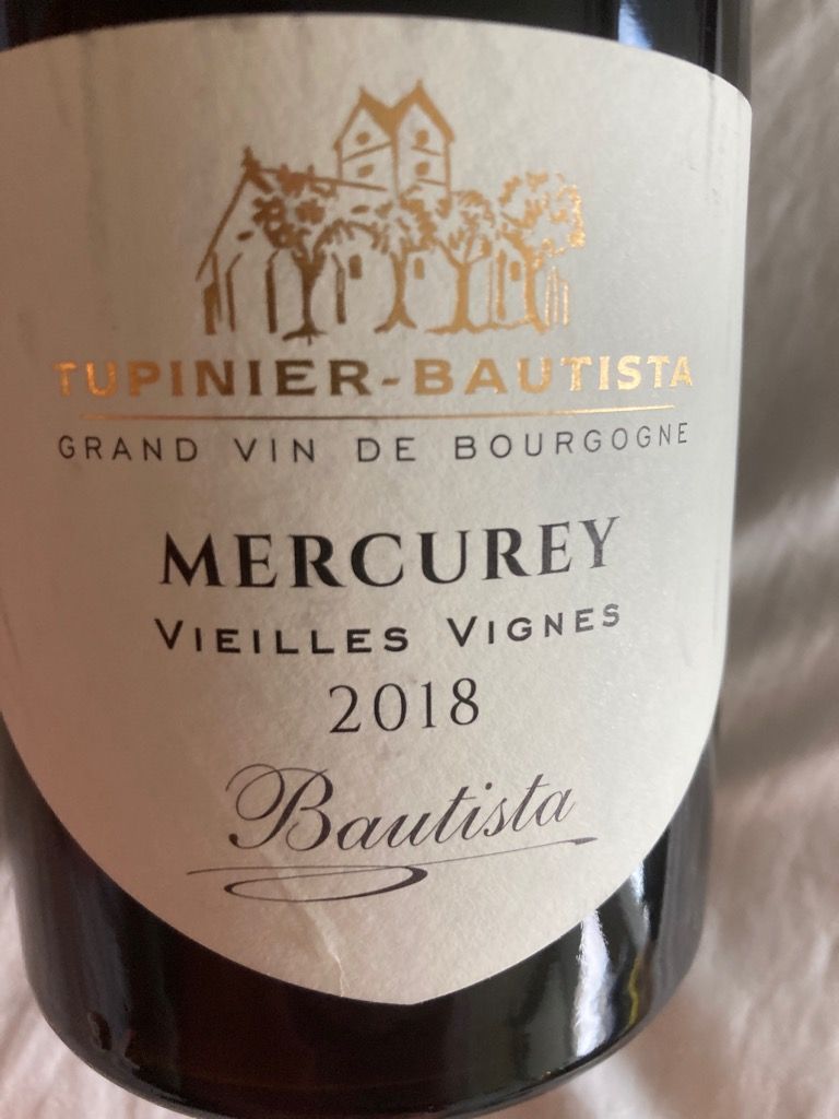 Domaine Tupinier Bautista Mercurey Er Cru Les Vell Es Vieilles