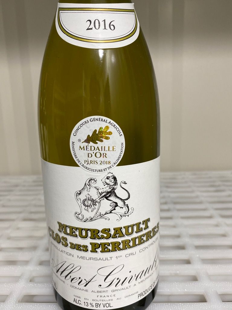 Albert Grivault Meursault Er Cru Clos Des Perri Res France