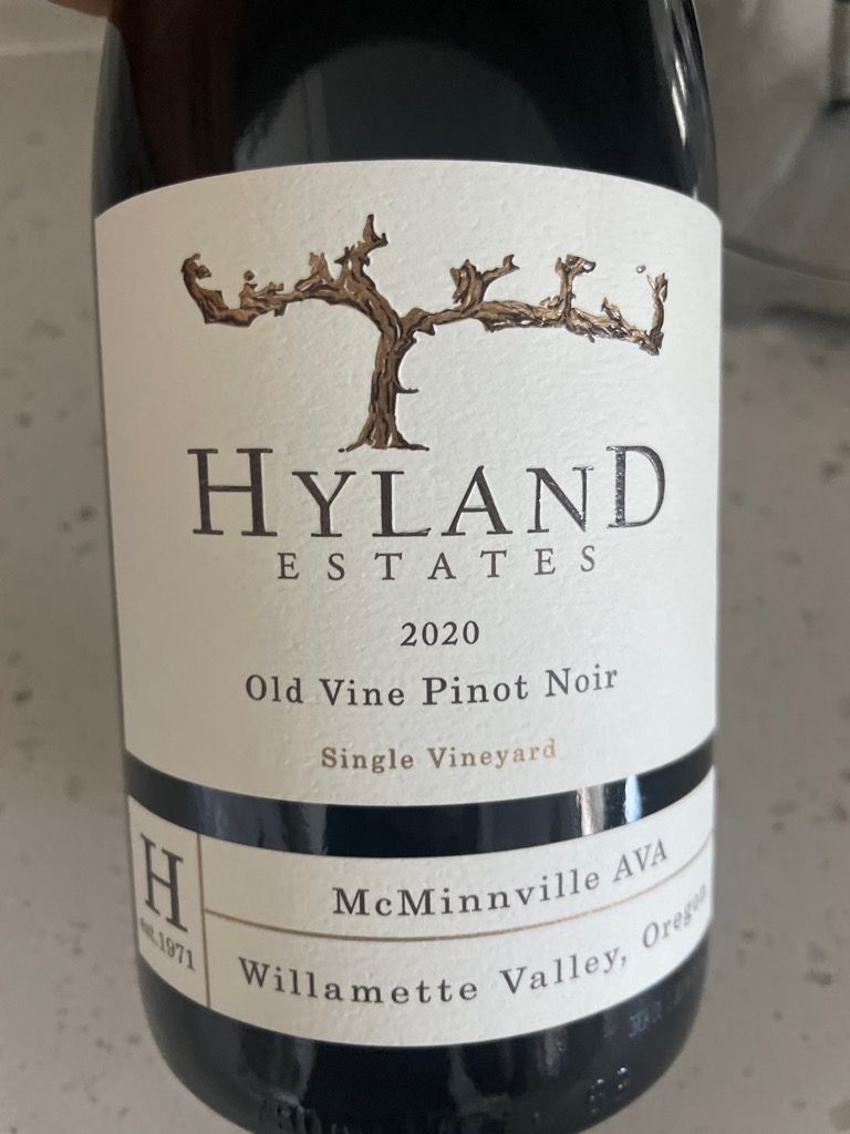 Hyland Estates Pinot Noir Single Vineyard Old Vine Usa Oregon