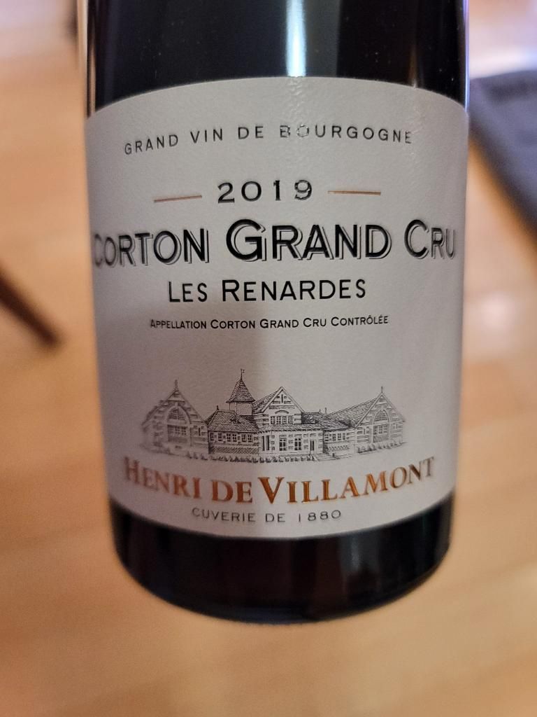 Henri De Villamont Corton Renardes France Burgundy C Te De