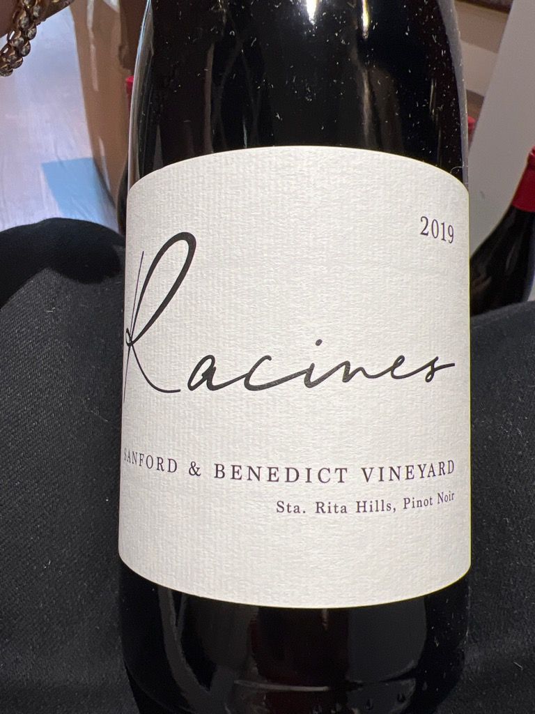 2021 Racines Pinot Noir Sanford Benedict Vineyard Sta Rita Hills