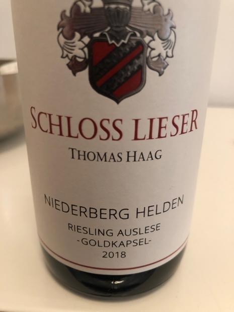 2018 Schloss Lieser Niederberg Helden Riesling Auslese Goldkapsel