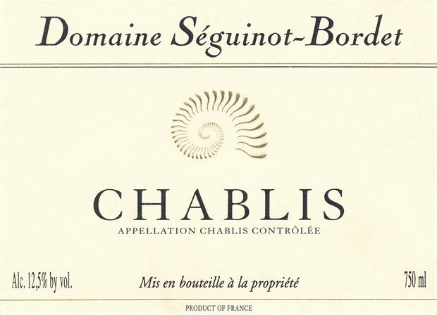 NV Domaine Séguinot Bordet Chablis France Burgundy Chablis