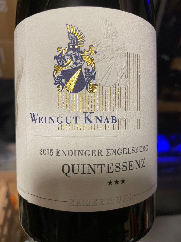 2015 Weingut Knab Endinger Engelsberg Spätburgunder Quintessenz