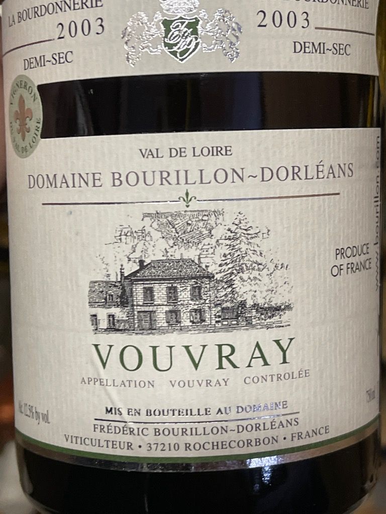 Domaine Bourillon Dorl Ans Vouvray Demi Sec France Loire Valley