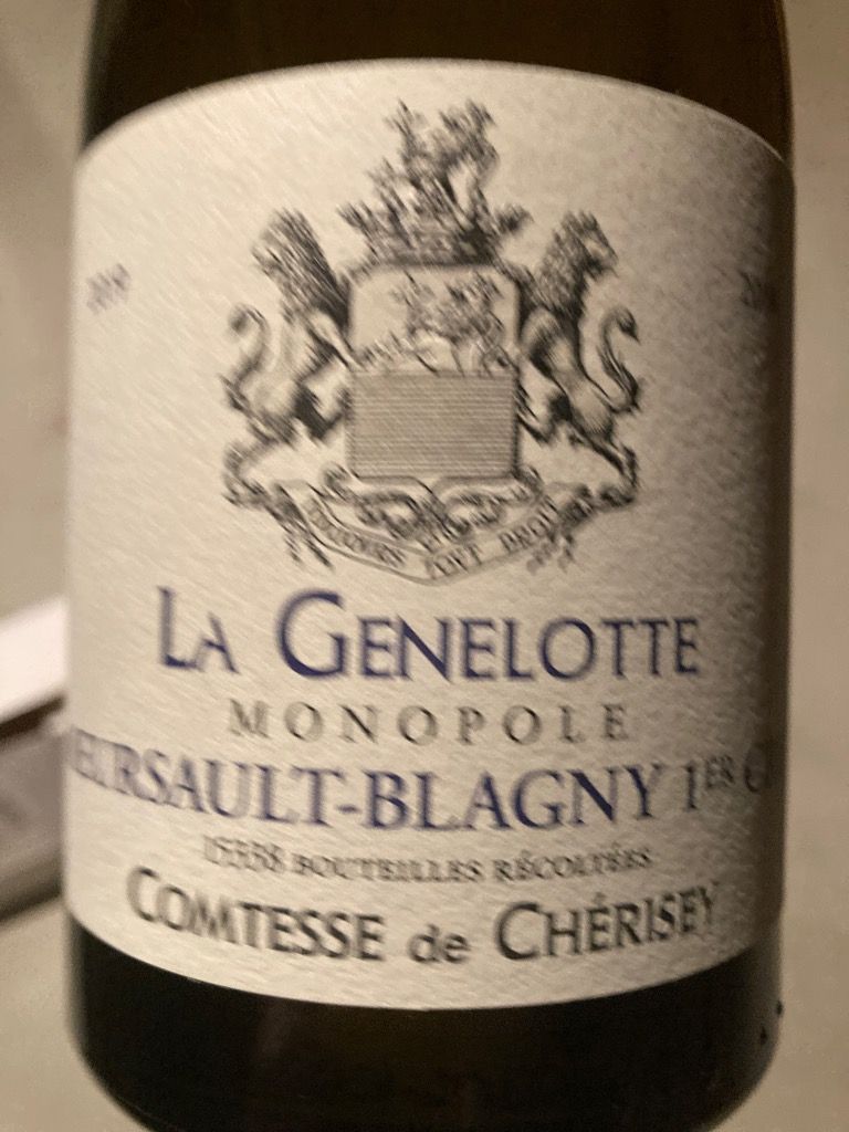 2019 Domaine Comtesse De Cherisey Meursault Blagny 1er Cru La Genelotte