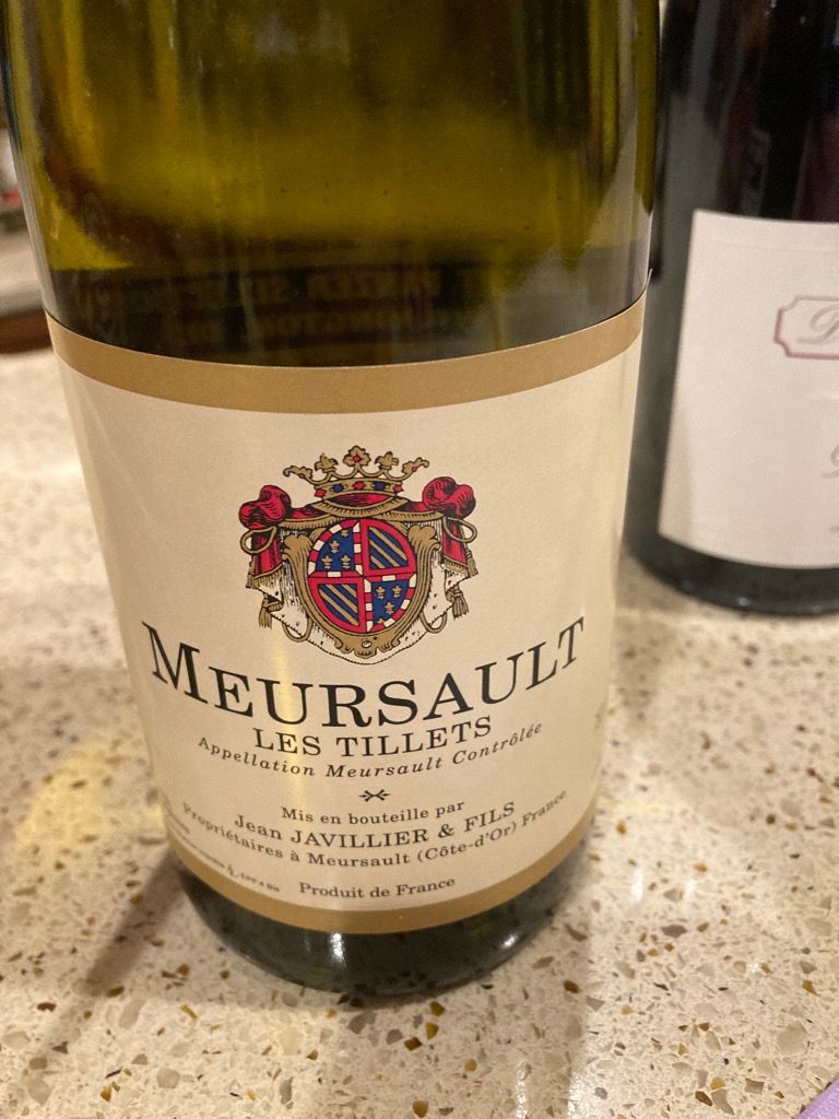 Jean Javillier Meursault Les Tillets France Burgundy C Te De