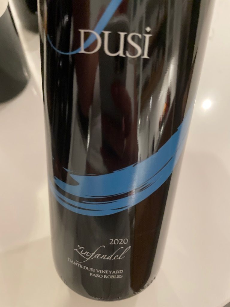 2020 J Dusi Zinfandel Dante Dusi Vineyard USA California Central