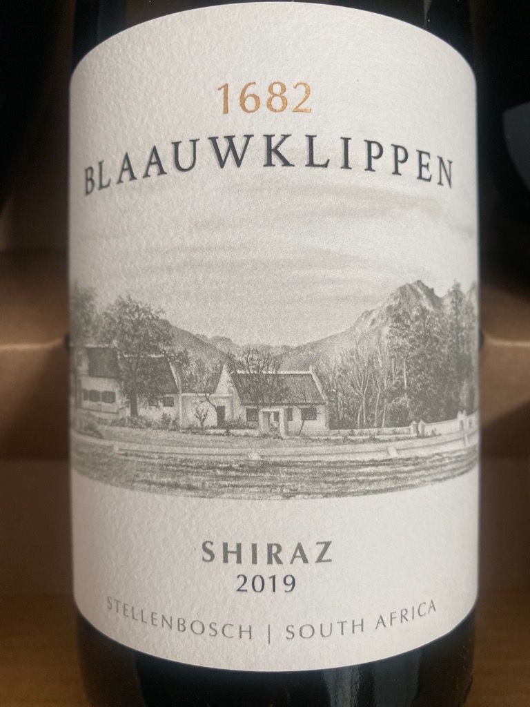 Blaauwklippen Shiraz South Africa Coastal Region Stellenbosch