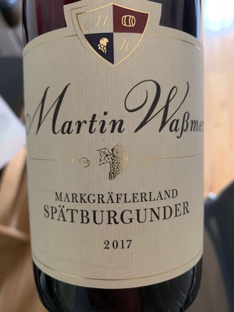 2017 Martin Waßmer Markgräflerland Spätburgunder trocken Germany