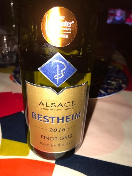 2016 Bestheim Pinot Gris Premium Reserve France Alsace CellarTracker