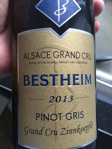 Bestheim Pinot Gris Zinnkoepfl France Alsace Alsace Grand Cru