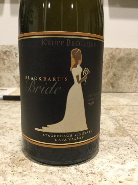 2016 Krupp Brothers Estates Black Bart S Bride USA California Napa