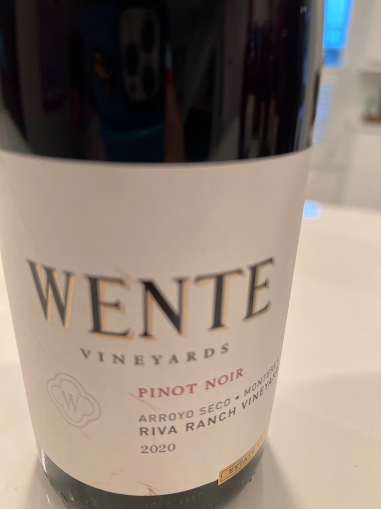 2020 Wente Vineyards Pinot Noir Single Vineyard Riva Ranch USA