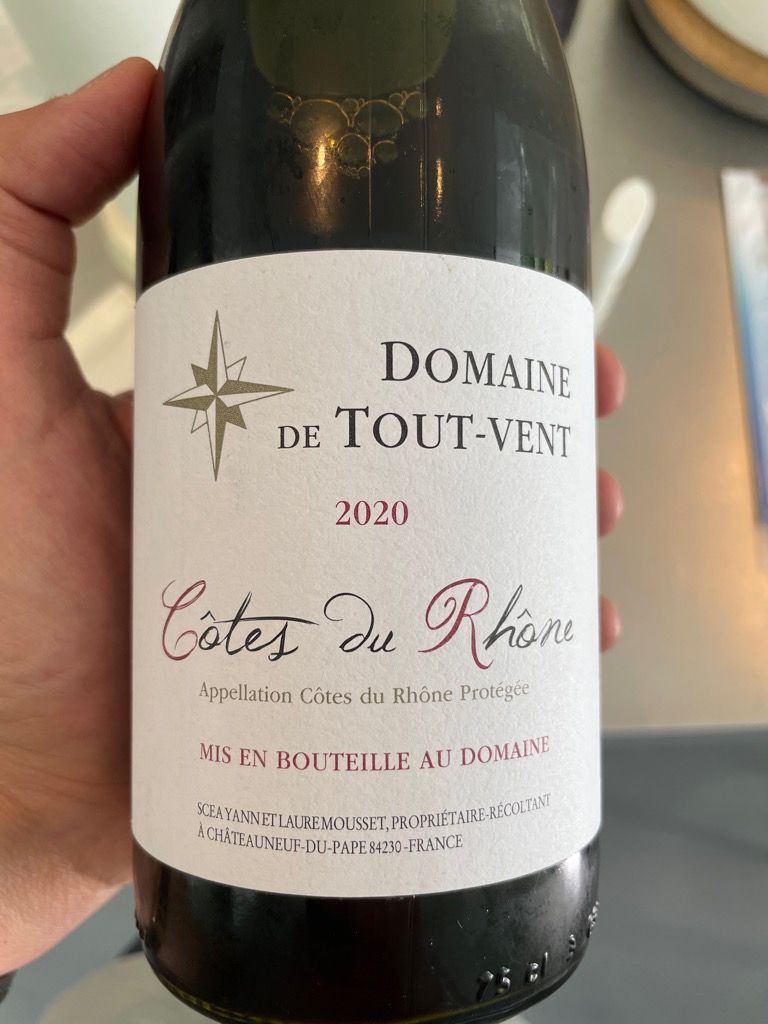 2020 Domaine de Tout Vent Côtes du Rhône Rosé des Vents France Rhône