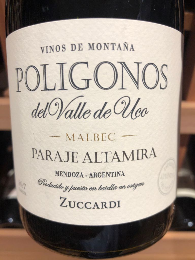 Familia Zuccardi Malbec Pol Gonos Del Valle De Uco Paraje Altamira