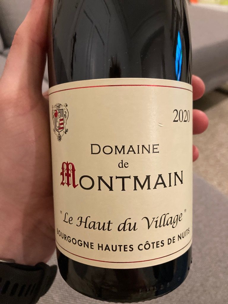 2020 Domaine Montmain Bourgogne Hautes Côtes de Nuits Le Haut du