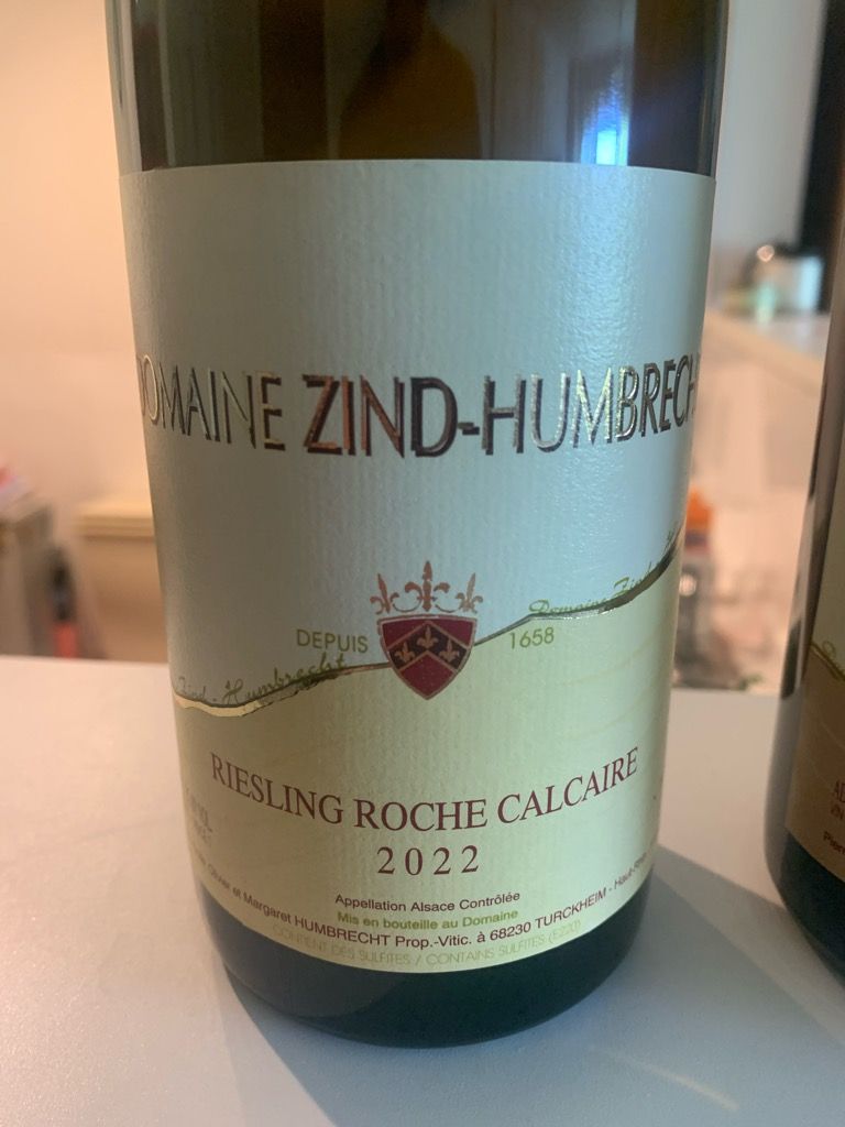 2022 Zind Humbrecht Riesling Roche Calcaire France Alsace CellarTracker