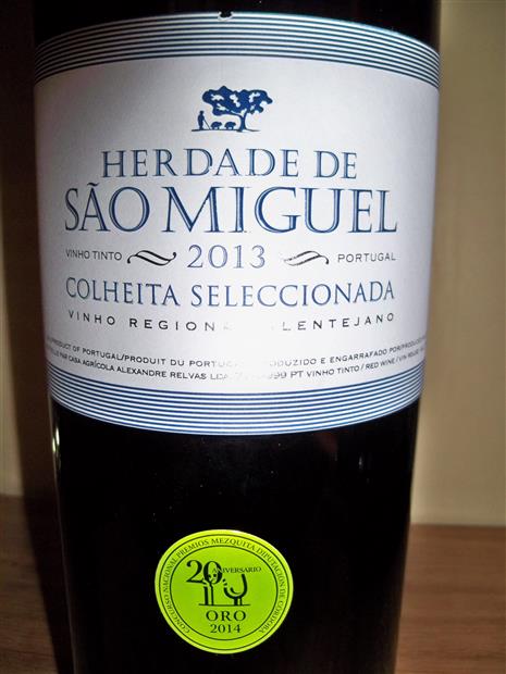 2013 Herdade de São Miguel Colheita Seleccionada Tinto Portugal