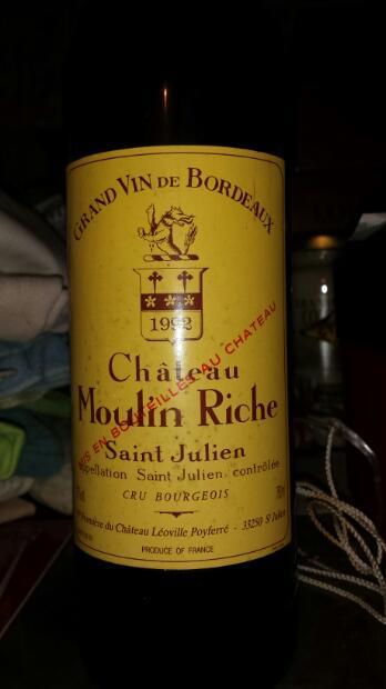 1992 Château Moulin Riche France Bordeaux Médoc St Julien