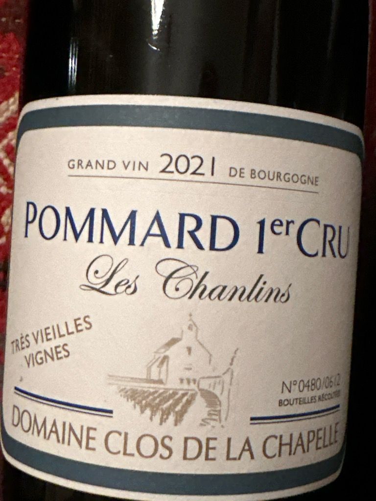 Domaine Clos De La Chapelle Pommard Er Cru Les Grands Penots