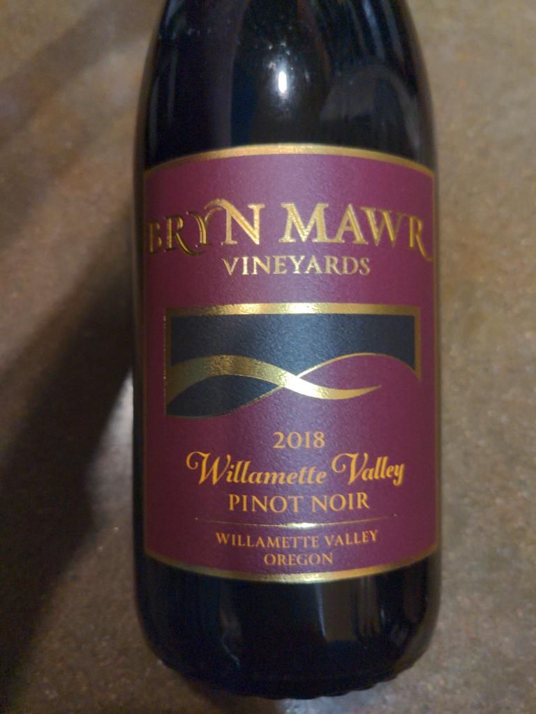 2018 Bryn Mawr Vineyards Pinot Noir USA Oregon Willamette Valley