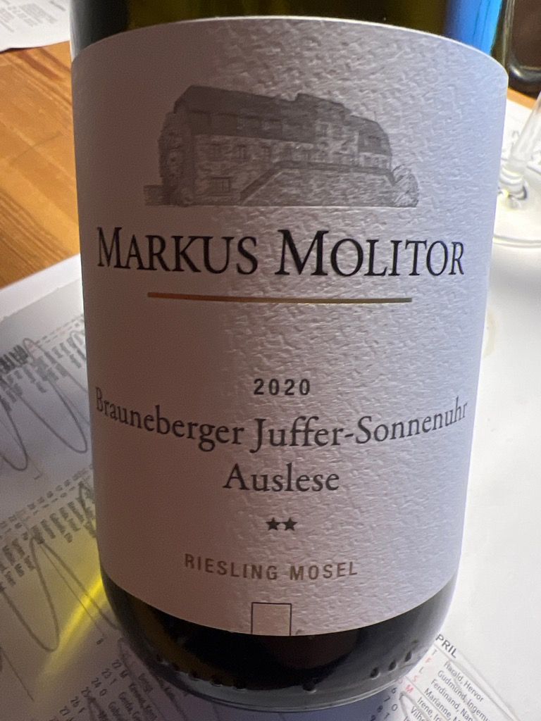 Markus Molitor Brauneberger Juffer Sonnenuhr Riesling Auslese