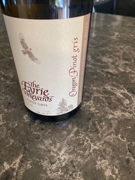 2018 The Eyrie Vineyards Pinot Gris Dundee Hills USA Oregon