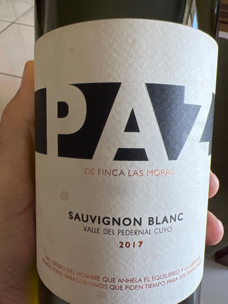 2022 Finca Las Moras Sauvignon Blanc Paz Argentina San Juan