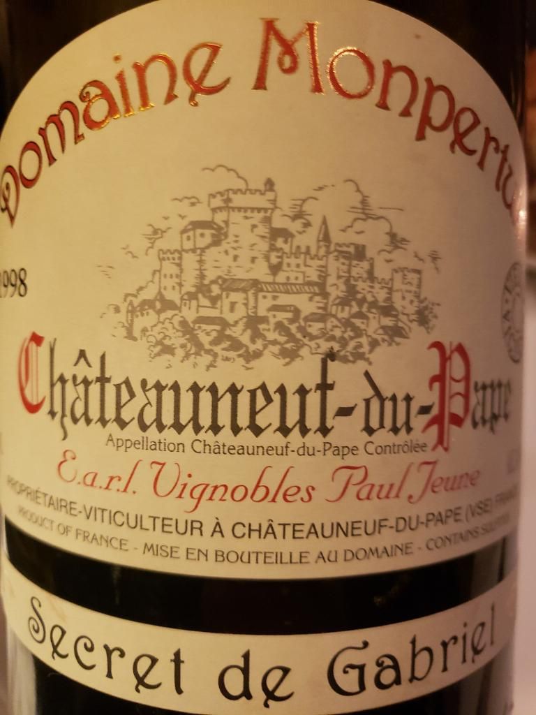 1998 Domaine Monpertuis Paul Jeune Châteauneuf du Pape Cuvée