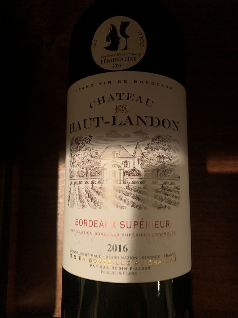 2021 Château Haut Landon France Bordeaux Bordeaux Supérieur