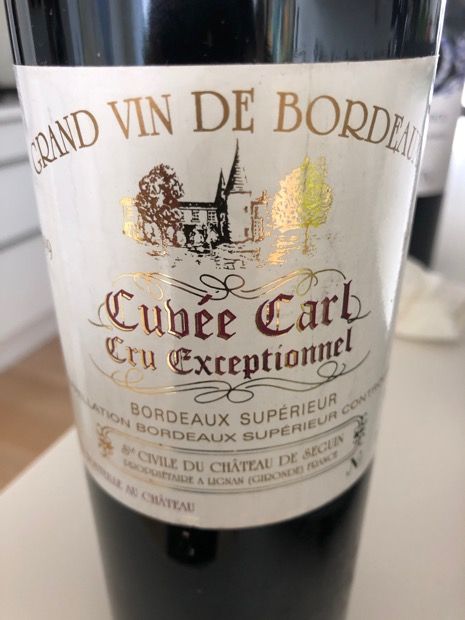 Ch Teau De Seguin Cuv E Carl Cru Exceptionnel France Bordeaux