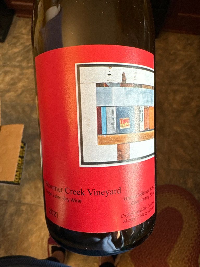 2021 Bloomer Creek Vineyard Grüner Veltliner Chardonnay Co Fermented