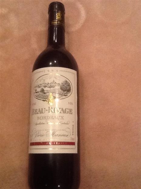 1995 Beau-Rivage (Borie Manoux), France, Bordeaux - CellarTracker