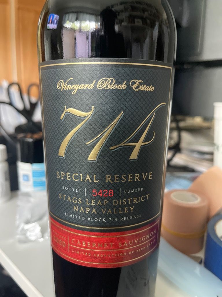 2020 Vineyard Block Estate Cabernet Sauvignon 714 Special Reserve