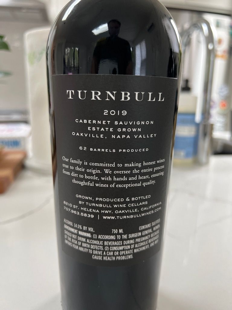 2019 Turnbull Cabernet Sauvignon Black Label - CellarTracker