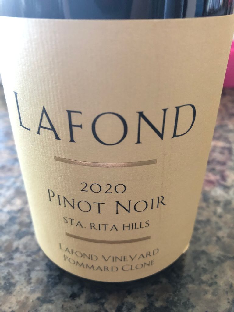 2020 Lafond Pinot Noir Pommard Clone Lafond Vineyard, USA, California