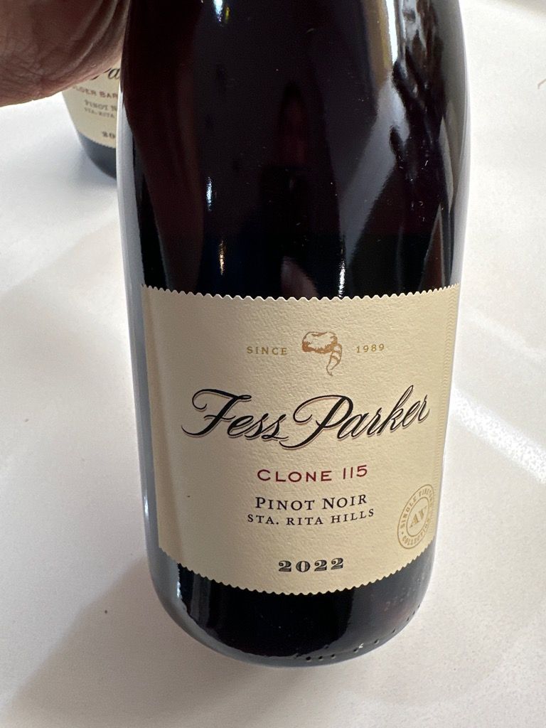 2012 Fess Parker Pinot Noir Clone 115 Sta. Rita Hills