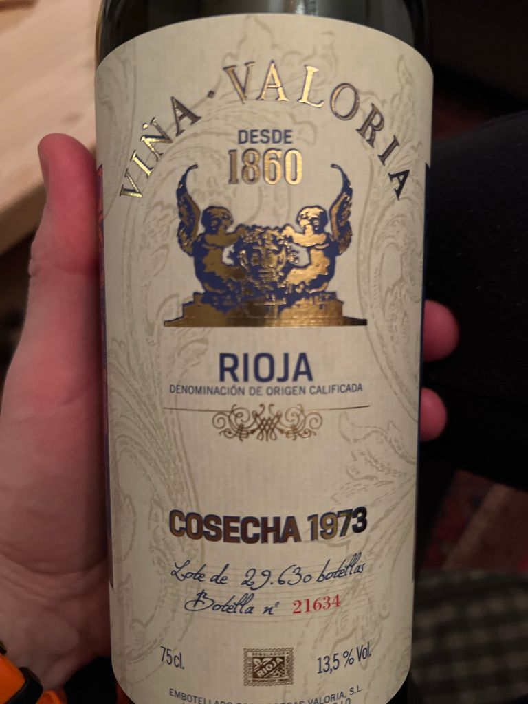 Vina Valoria Rioja 1973 赤ワイン 1973 Viña Valoria Rioja Gran Reserva - CellarTracker