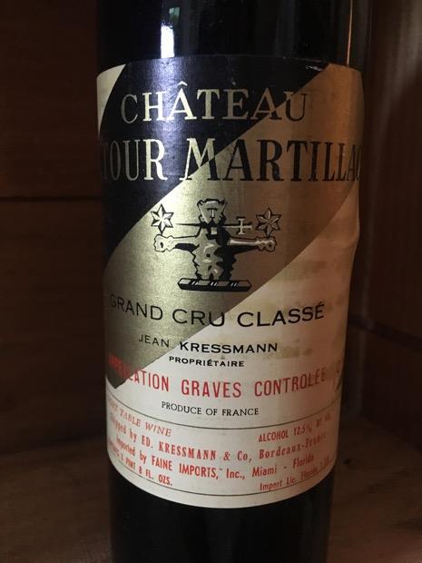 Château La Tour Martillac 1975 – 1 Bouteille, Cru Classé De Graves