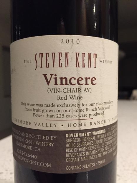 2010 Steven Kent Winery Vincere, USA, California, San Francisco Bay ...