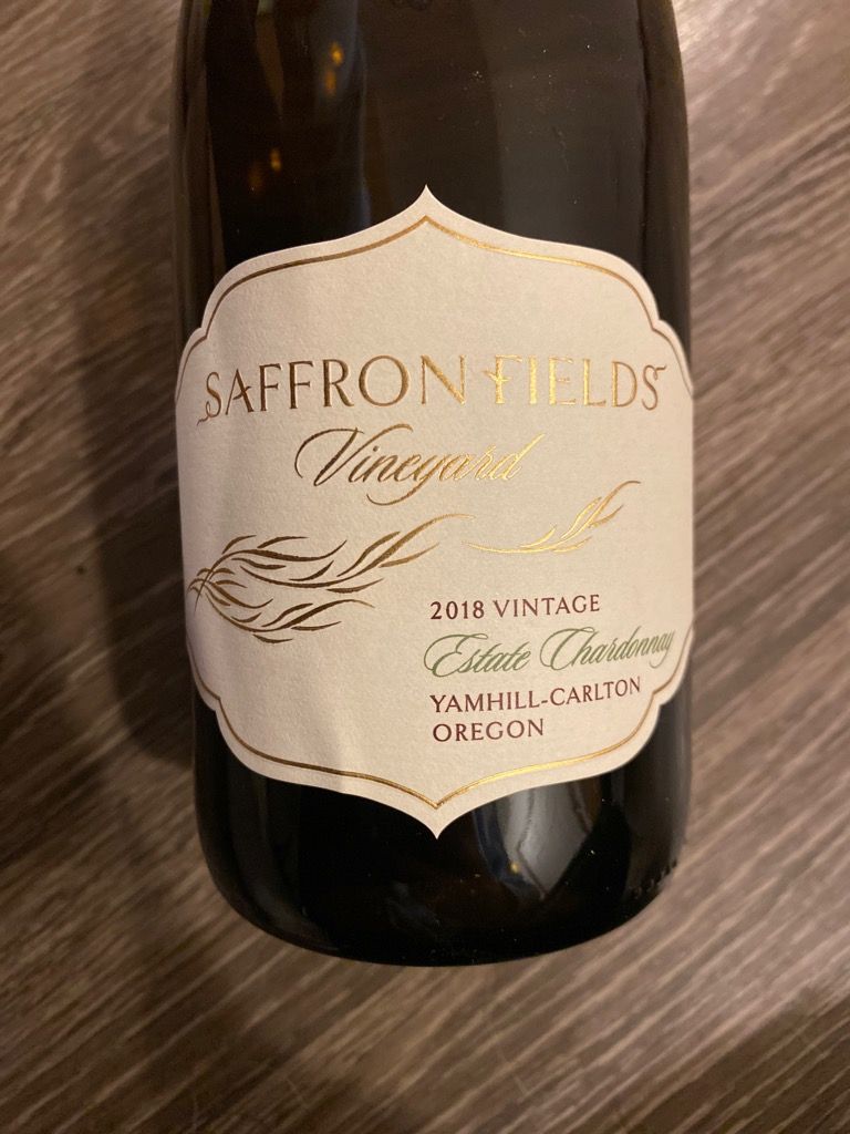 2018 Saffron Fields Vineyard Chardonnay Estate, USA, Oregon, Willamette ...