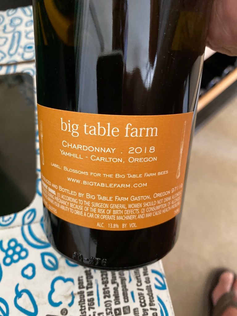 2018 Big Table Farm Chardonnay AVA Series YamhillCarlton, USA, Oregon, Willamette Valley