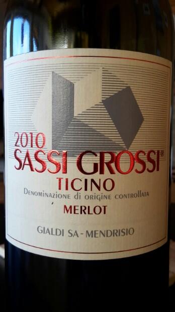 2010 Gialdi Merlot Sassi Grossi Ticino, Switzerland, Ticino - CellarTracker